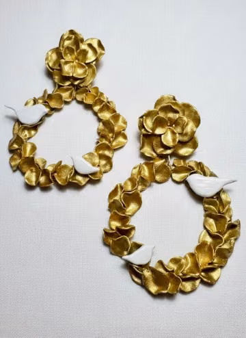 Pendientes de flamenca Camelias 1